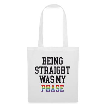 Mois de la fierté LGBT - Être hétéro était ma phase - Sac en tissu - blanc - Devant