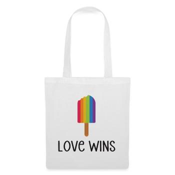 LGBTQ Pride Month - Love Wins - Tote Bag - white - Front