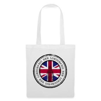 Timbre Union Jack Big Ben - Sac en tissu - blanc - Devant