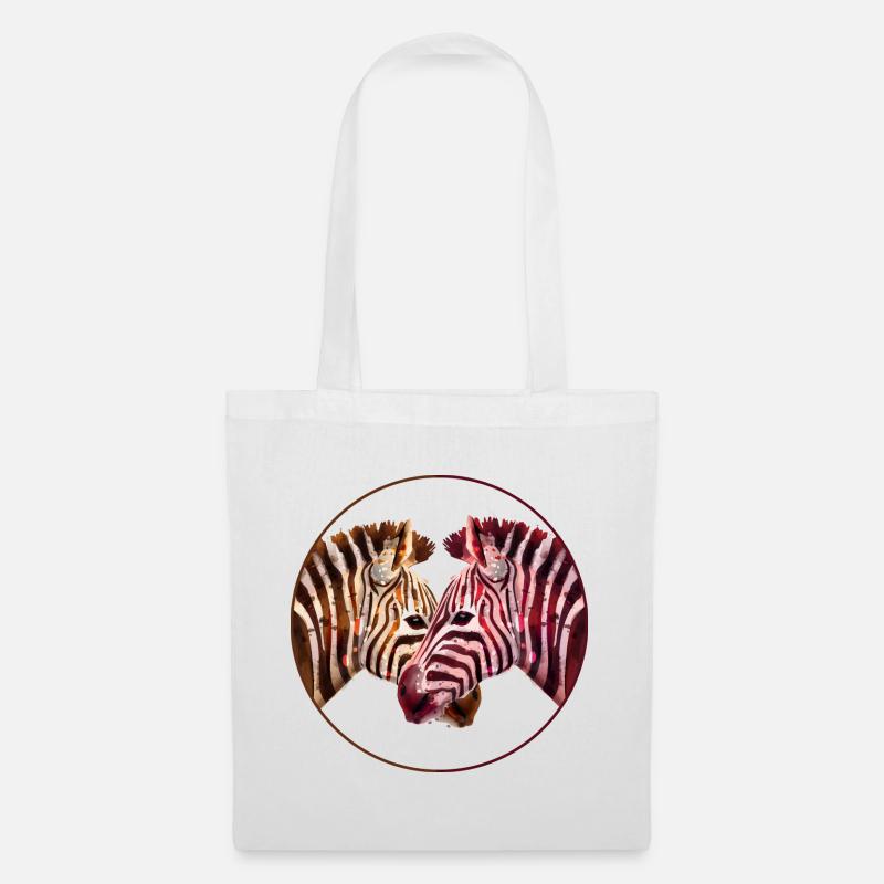 Zebra Loving Art - Tote Bag - white