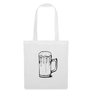 Drawn glass of beer - Tote Bag - white - Front