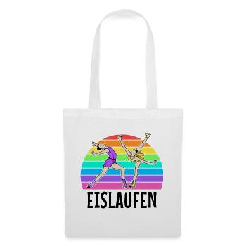Eislaufen Spruch Wintersport Schnee Kalt Eis - Stoffbeutel - Weiß - Vorne