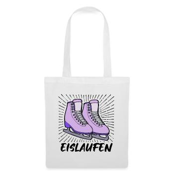 Wintersport Schifahrer Eislaufen Eis Schifahren - Stoffbeutel - Weiß - Vorne
