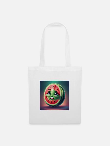 Wassermelone, Obst, Palästina - Stoffbeutel - Weiß