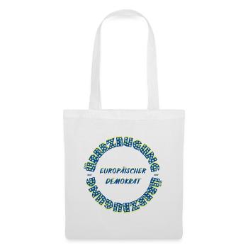 European Democrat by Conviction Circular Text - Tote Bag - white - Front