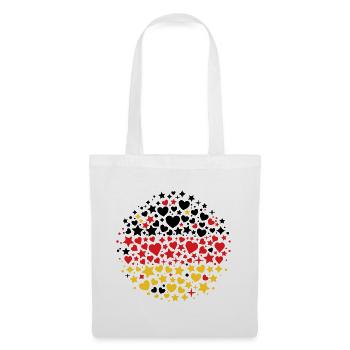 German Flag Germany Flag Hearts Stars - Tote Bag - white - Front