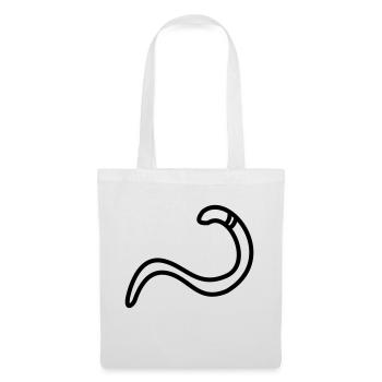 Vers - Sac en tissu - blanc - Devant