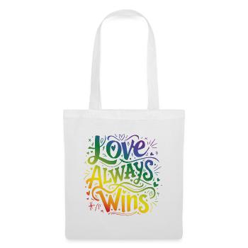 LGBTQ Pride Month - Love Always Wins - Tote Bag - white - Front