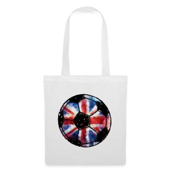 Fußball England - rot weiß blau - Union Jack  - Stoffbeutel - Weiß - Vorne