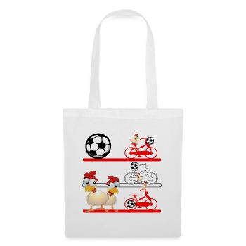 AUTRICHE Poulets Football - Sac en tissu - blanc - Devant