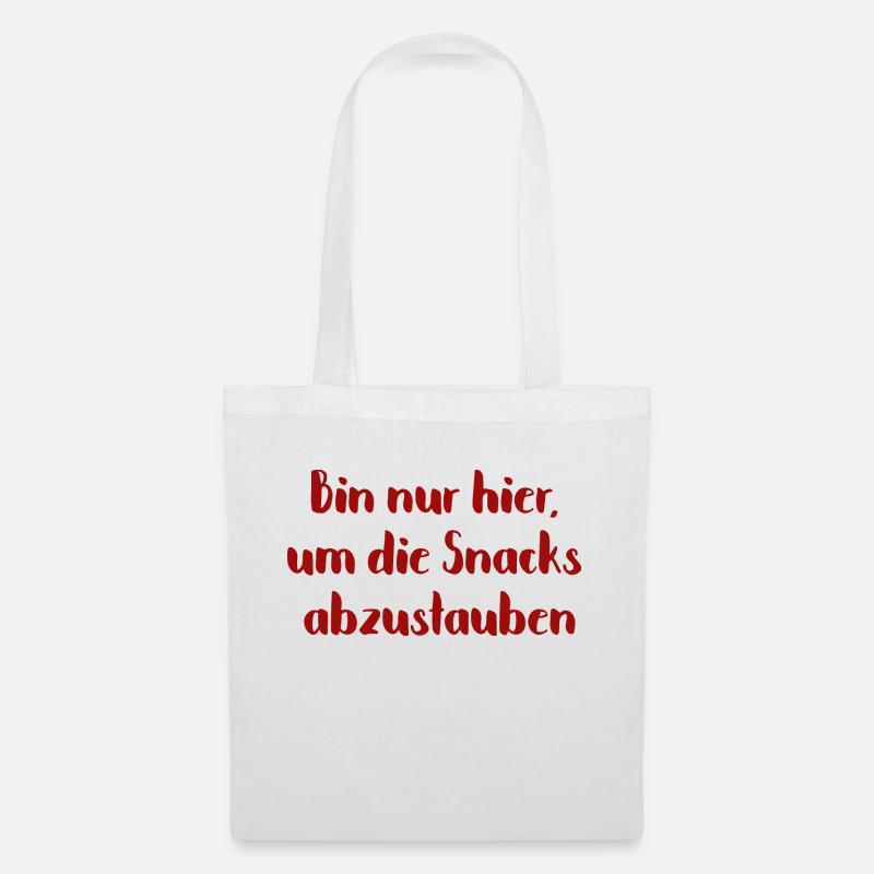 Snacks abstauben - Stoffbeutel - Weiß