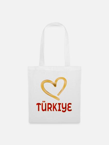 TÜRKIYE HERZ TÜRKEI - Stoffbeutel - Weiß