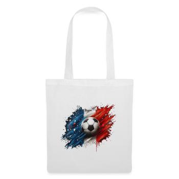 Viva French Football, Drapeau de la France - Sac en tissu - blanc - Devant