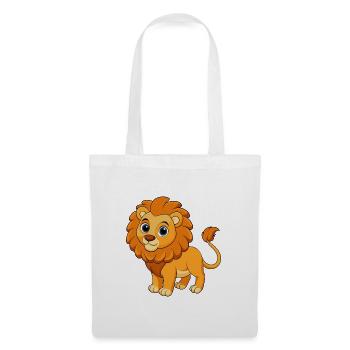 Lion Cute Mascot Cartoon Character Kawaii - Tote Bag - white - Front