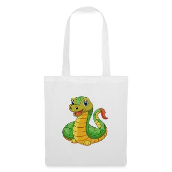 Anaconda Cute Mascot Cartoon Character Kawaii - Tote Bag - white - Front