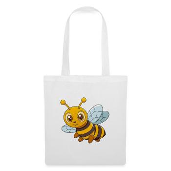 Bee Cute Mascot Cartoon Character Kawaii - Tote Bag - white - Front