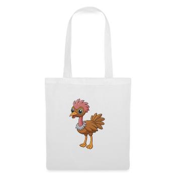 Ostrich Cute Mascot Cartoon Character Kawaii - Tote Bag - white - Front