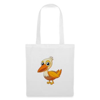Pelican Cute Mascot Cartoon Character Kawaii - Tote Bag - white - Front