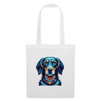 Teckel alpin Chien Race Dessin animé Kawaii - Sac en tissu - blanc - Devant