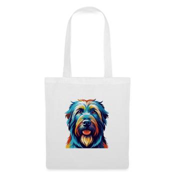 Briard Dog Breed Colorful Cartoon Kawaii - Tote Bag - white - Front