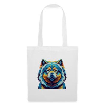Chow Chow Hund Rasse Bunt Karikatur Kawaii - Stoffbeutel - Weiß - Vorne
