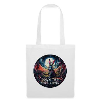 Rabbit Alice in Wonderland Down the rabbit hole - Tote Bag - white - Front
