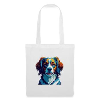 Nederlandse Kooikerhondje Race de chien Dessin animé Kawaii - Sac en tissu - blanc - Devant