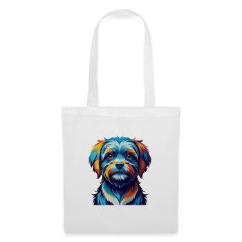 Race de chien maltais Dessin animé coloré Kawaii - Sac en tissu - blanc - Devant
