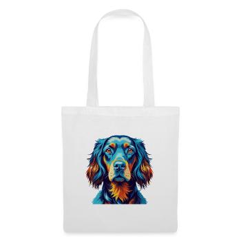 Gordon Setter Chien Race Coloré Dessin animé Kawaii - Sac en tissu - blanc - Devant