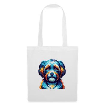 Race de chien havanais, dessin animé coloré, Kawaii - Sac en tissu - blanc - Devant