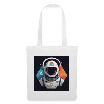 Astronaute Futuriste dans l'Espace Cosmique - Sac en tissu - blanc - Devant