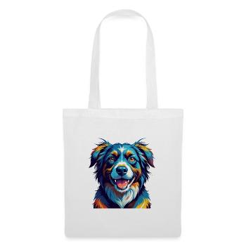 Karakachan Chien Race Coloré Dessin Animé Kawaii - Sac en tissu - blanc - Devant