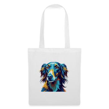 Vieux lévrier croate race de chien dessin animé Kawaii - Sac en tissu - blanc - Devant