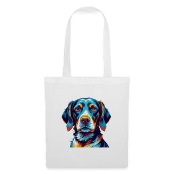 Vieux chien d’arrêt danois race dessin animé Kawaii - Sac en tissu - blanc - Devant