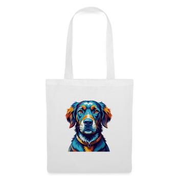 Chien de chasse russe race Dessin animé coloré Kawaii - Sac en tissu - blanc - Devant