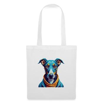 Rampur lévrier chien race coloré dessin animé Kawaii - Sac en tissu - blanc - Devant