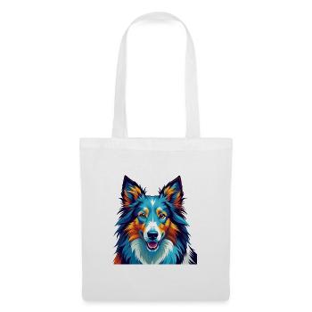 Rough Collie Chien Race Coloré Dessin animé Kawaii - Sac en tissu - blanc - Devant