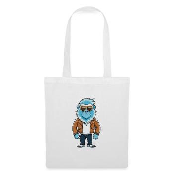 Yeti Lustige Cartoon Kawaii Jacke Sonnenbrille - Stoffbeutel - Weiß - Vorne