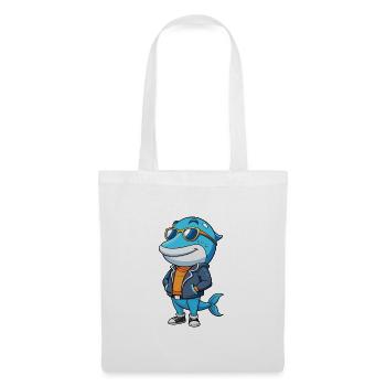Wal Lustige Cartoon Kawaii Jacke Sonnenbrille - Stoffbeutel - Weiß - Vorne