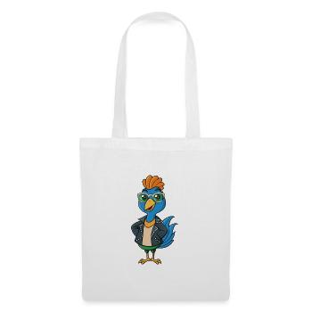 Lunettes de soleil Peacock Funny Cartoon Kawaii Jacket - Sac en tissu - blanc - Devant