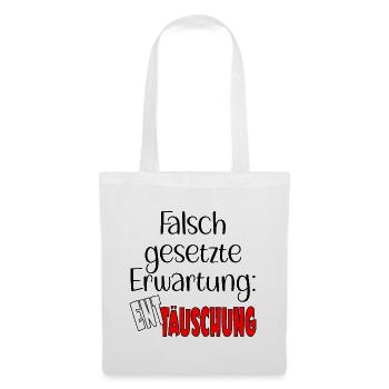 KRISE ERWARTUNG ENTTÄUSCHUNG - Stoffbeutel - Weiß - Vorne