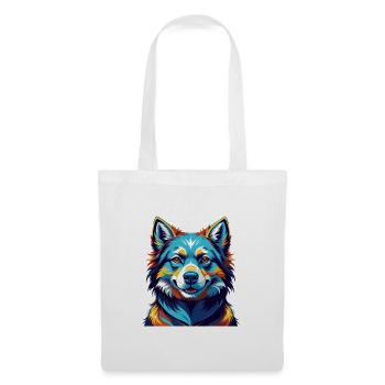 Ainu Dog Breed Colorful Watercolor Cartoon Kawaii - Tote Bag - white - Front