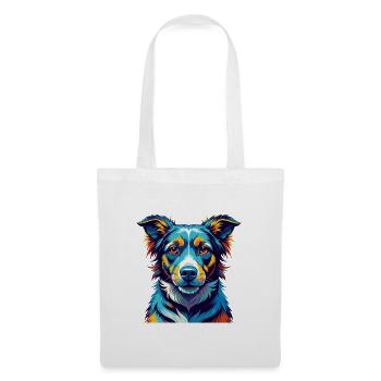 Billy Dog Breed Coloré Aquarelle Dessin animé Kawaii - Sac en tissu - blanc - Devant