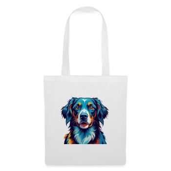 Stabyhoun Chien Race Coloré Dessin Animé Kawaii - Sac en tissu - blanc - Devant
