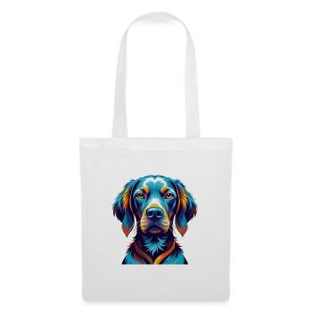 Vizsla race de chien coloré dessin animé Kawaii - Sac en tissu - blanc - Devant