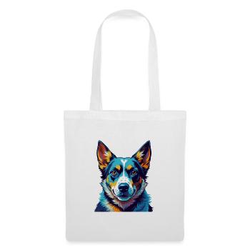 Bouvier australien chien race dessin animé Kawaii - Sac en tissu - blanc - Devant