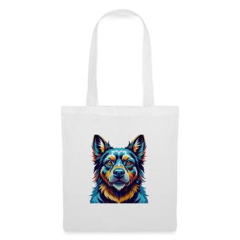 Aryan Molossus Chien Race Coloré Dessin Animé Kawaii - Sac en tissu - blanc - Devant