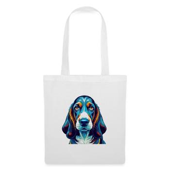 Blue Gascony Basset Dog Breed Cartoon Kawaii - Tote Bag - white - Front