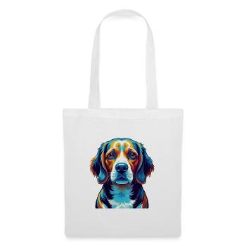 Beagle Harrier Hunderasse Bunte Karikatur Kawaii - Stoffbeutel - Weiß - Vorne