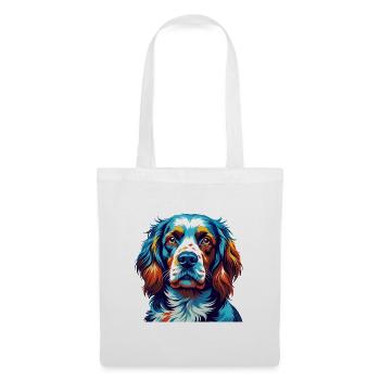 Clumber Spaniel Hunderasse Bunte Karikatur Kawaii - Stoffbeutel - Weiß - Vorne